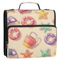 thumbnail image 5 of FORMRS Zipper Binder with Shoulder Strap 2-inch Ring 500 Sheet Capacity File Bag, Beach Toys Pattern, 5 of 5