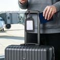 thumbnail image 4 of PU Leather Luggage Tags for Suitcases – Adjustable Strap, ID Card Window, Anti-Loss Identification for Travel Check-In & Checked Baggage, 4 of 5