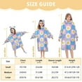 thumbnail image 4 of FORMRS Wearable Blanket Hoodie with Sleeves for Kids Cozy Flannel Sweatshirt, Playful Daisy, 4 of 7