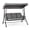 Grey, variant on PURPLE LEAF 3 Seat Patio Swing Chair, Outdoor Porch Swing Glider with Adjustable Canopy, Side Pouches, Breathable Seat and Back, for Garden and Poolside, Khaki