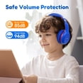 thumbnail image 3 of Auriculares Bluetooth EarFun K2 Kids con límite de volumen azules, 3 of 7