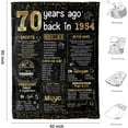 thumbnail image 5 of 50th Birthday Decorations Men Women 50th Birthday Gifts for Women Men 50th Birthday Decorations for Wife Husband Mom Dad Sister Brother Soft Custom Blanket Back in 1974-60x50 Inch - Gold, 5 of 5