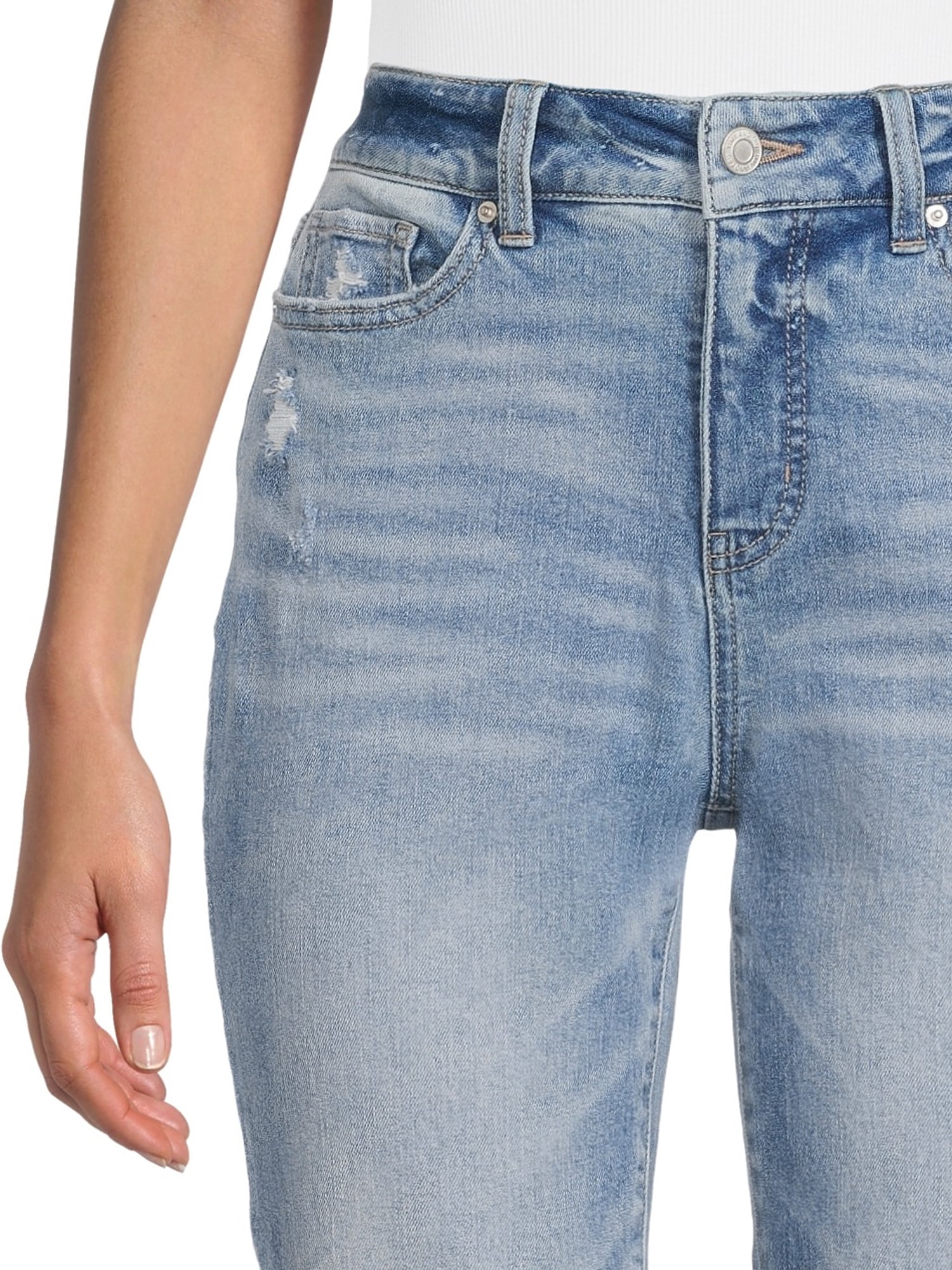 Time and Tru Women's High Rise Slim Boyfriend Crop Jeans