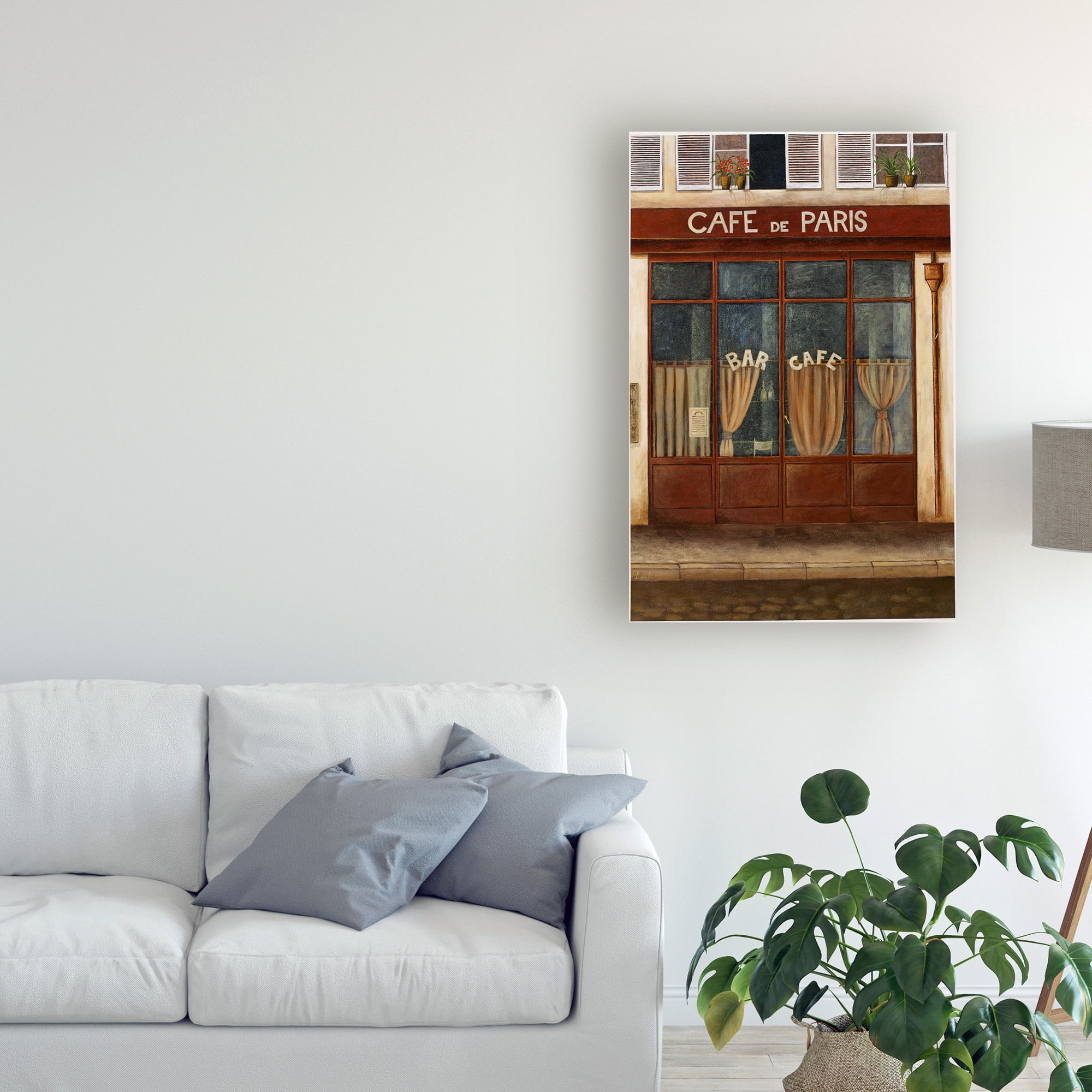 Trademark Fine Art 'Red Cafe Street 1' Canvas Art by Pablo Esteban