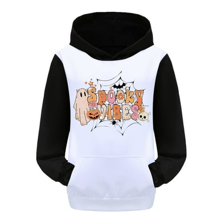 

PMVFHDE Kids Halloween Costumes 4t Sweaters Boys Child Toddler Boys Girls Long Sleeve Letter Prints Warm Hoodie Pullover Tops Kids Sweat OTHER 3-4 Years