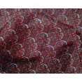 thumbnail image 4 of oneOone Silk Tabby Dark Red Fabric Check & Artistic Floral Sewing Material Print Fabric By The Yard 42 Inch Wide, 4 of 4