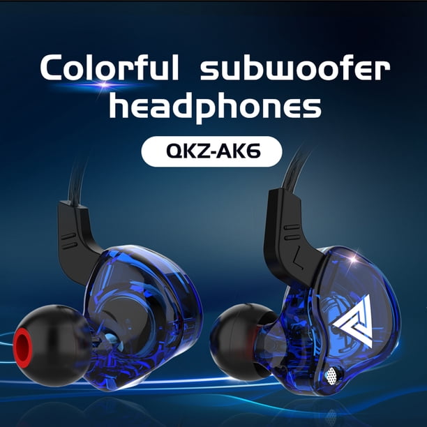 Auricular Con Cable Qkz Ak6 Bass Auriculares Estéreo Auriculares Dinámicos Auriculares Con Enchufe De 3,5 Mm (Azul) Kuymtek Para estrenar