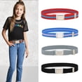thumbnail image 4 of Ceinture Magnétique Boucle Élastique Accessoires de Vêtements pour Enfants Multicolore Léger Sangles de Taille pour Garçons Filles Magnétique, Bandes Rouges, 4 of 5