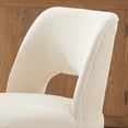 thumbnail image 7 of Vknow Furniture Modern Chenille Upholstered Dining Chairs Set of 4 with Cutout Back and Solid Wood Legs for Dining Room, Kitchen and Living Room,White, 7 of 7