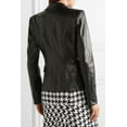 thumbnail image 3 of Noora Women German Business Coat Biker Motorcycle Lambskin Black Leather Jacket QD832, 3 of 9