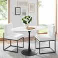 thumbnail image 7 of Modway Lippa Oval 48" Mid-Century Modern Artificial Marble Dining Table in Black White, 7 of 7
