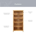 thumbnail image 3 of My Texas House Haven 5-Shelf Bookcase, Warm Brown Finish, 3 of 12