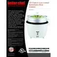 Better Chef 10-Cup Automatic Rice Cooker (IM-411ST) - Walmart.com