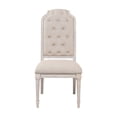 thumbnail image 2 of Benjara Side Chair with Tapered Legs and Button Tufted Back, Set of 2, Beige, 2 of 5