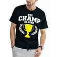 thumbnail image 1 of Le Champ Est Là T-Shirt à Manches Courtes Col Rond Sans Col Coupe Classique Noir - Taille Petite pour Hommes, 1 of 7