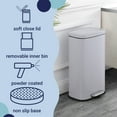 thumbnail image 6 of happimess Curtis 8-Gallon Step-Open Trash Can, Gloss Gray, HPM1011D, 6 of 10