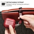 thumbnail image 5 of ICARER FAMILY AirPods 4 Leather Case with Strap, ICARER Genuine Leather AirPod 4 Case with Strap and Led Light for Apple AirPods 4 (2024), Support Wireless Charging and MagSafe Red, 5 of 6