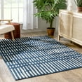 thumbnail image 6 of Well Woven Tulsa Wilder Contemporary Geometric Stripes Blue 3'11" x 5'3" Area Rug, 6 of 8