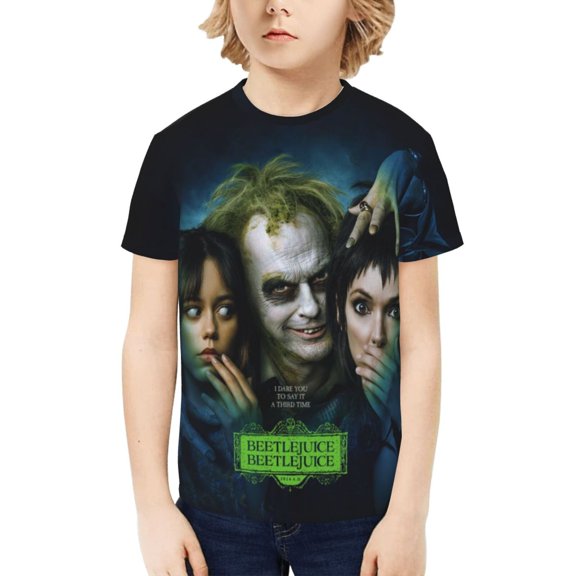 Beetlejuice Kids T-Shirt 3d Printed Graphic T-Shirts Boys And Girls Short Sleeve Shirts For Youth Kids X-Small