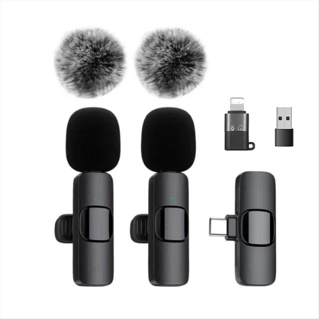 Micrófono Inalámbrico Plug-And-Play K9 para Grabación de Video, Entrevistas y Reducción de Ruido Mini Micrófono Inalámbrico