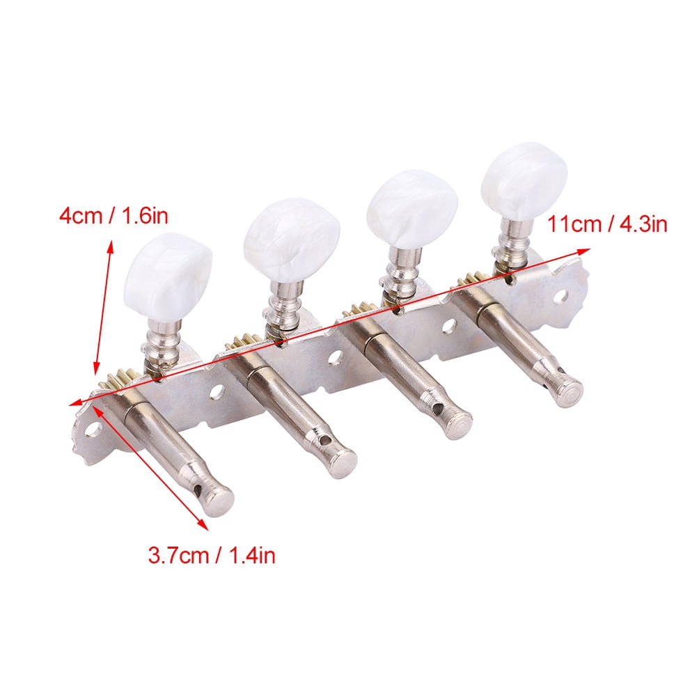 Mavis Laven White + Silver Tuning Pegs, Mandolin Machine Head, For 8 String Mandolin Tuners