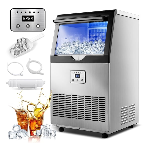 Máquina de hielo comercial Amzgachfitch 45 kg/24 h con autolimpieza