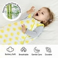 thumbnail image 3 of All-year-around Cute Baby Sleep Sack 0-6 Months Rayon Made from Bamboo Sleeping Bag 1.0 Tog Premium 2-Way Zipper Baby Wearable Blanket - Yellow Planet, 3 of 6