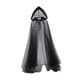 thumbnail image 3 of Capa con capucha, disfraces, bailes de máscaras, juegos de rol, decoraciones largas, cosplay. Negro 3 capas, 3 of 9