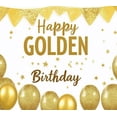 thumbnail image 4 of Sparkling Golden Happy Golden Birthday Banner Background Party Supplies for Birthday Party Decorations Photography Props Balloon Decors, 4 of 7