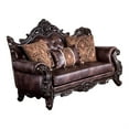thumbnail image 3 of Furniture of America Coppen 2-Piece Faux Leather Tufted Sofa Set in Light Brown, 3 of 14
