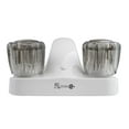 thumbnail image 4 of Dura Faucet Lavatory Faucet with Smoked Acrylic Knobs for RV Bathrooms - White, 4 of 8