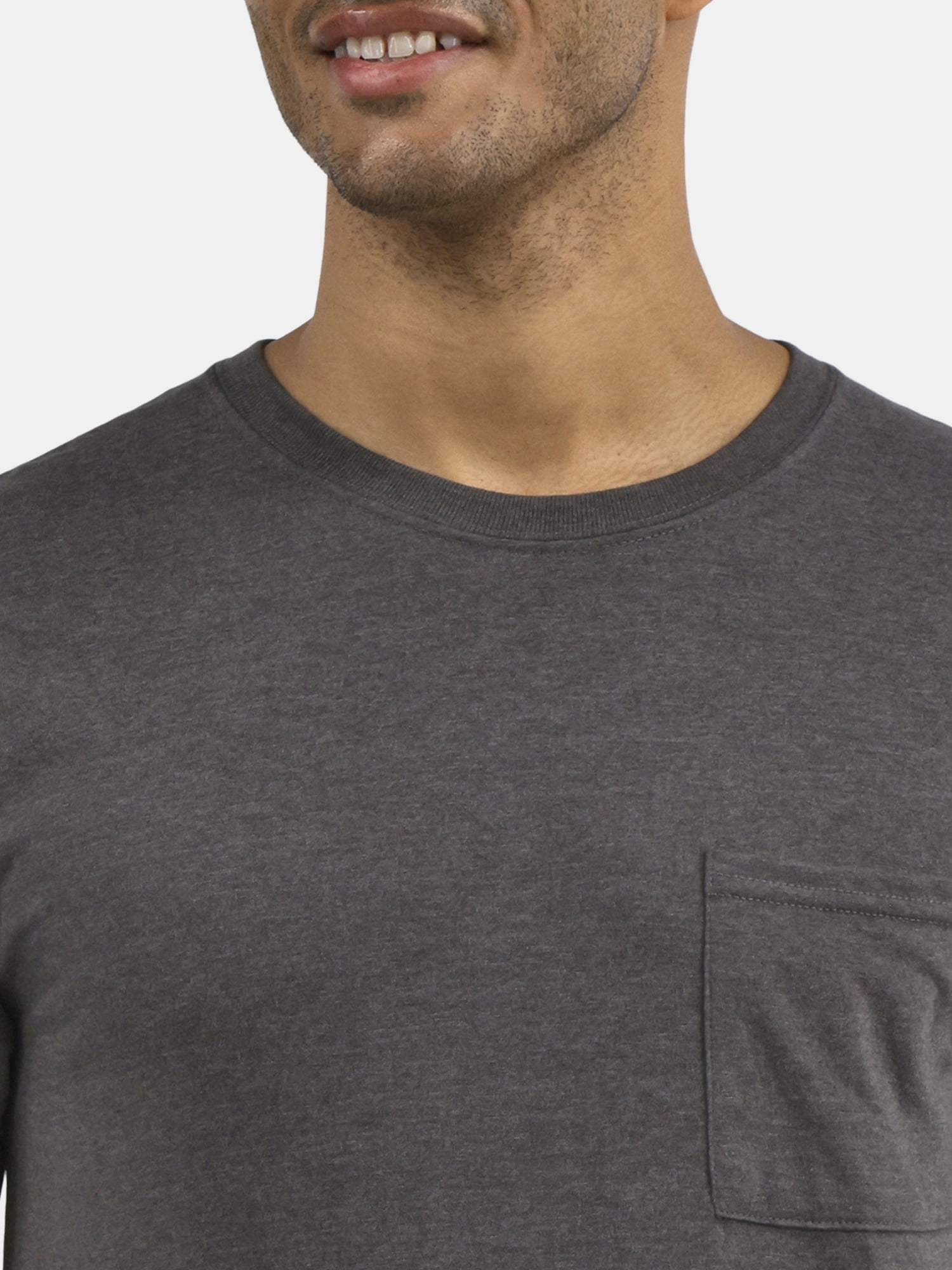 Athletic Works Men's and Big Men's Cotton Pocket Tee, Sizes XS-5XL and Tall Sizes