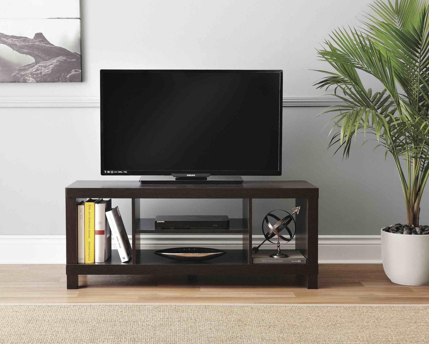 hometrends Hollow Core TV Stand, Espresso