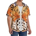 thumbnail image 2 of Xecao Fall Farmhouse Pumpkins1 Men's Casual Short-sleeved Shirt, a button-up collared shirt with a pocket-XX-Large, 2 of 5