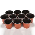thumbnail image 3 of Koszal 100Pcs Dual Color Plastic Round Flower Pot Terracotta Nursery Planter Home Decor, 3 of 7