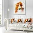 thumbnail image 3 of Designart Sober Brown Dog Portrait - Animal Throw Pillow - 18x18, 3 of 5