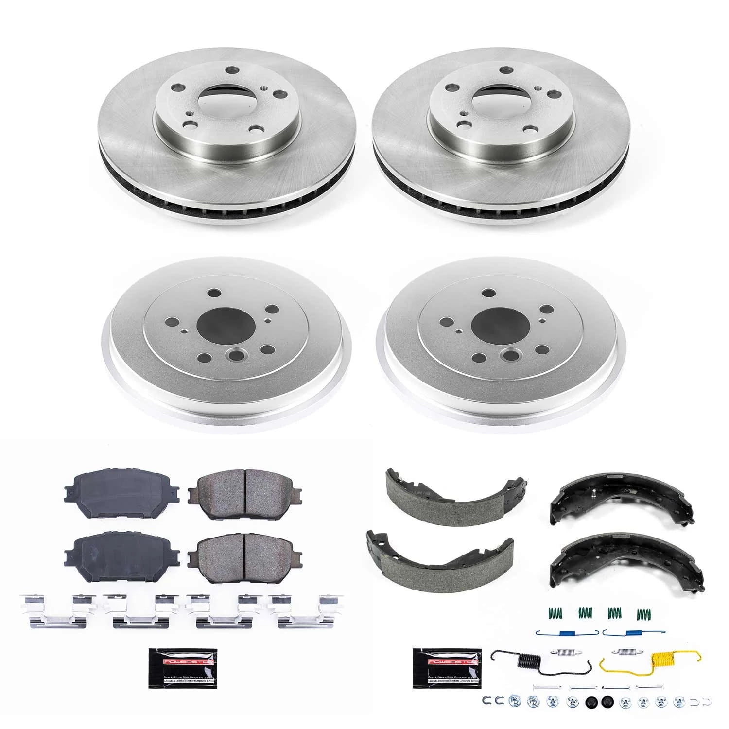 Power Stop Front and Rear Stock Replacement Drum and Shoe Kit KOE15228DK