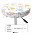 thumbnail image 4 of Fotbe Little Elephant Stool Covers Round,Waterproof Round Bar Stool Covers Bar Chair Covers Washable Stool Cushion Slipcover for 12-14 Inch Chair-12 inch, 4 of 7