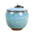 thumbnail image 4 of YSNOOWE Small Ceramic Pet Cremation Urn Blue For Study Ash Storage 1Pcs 2.4x2.4x2.6in, 4 of 6