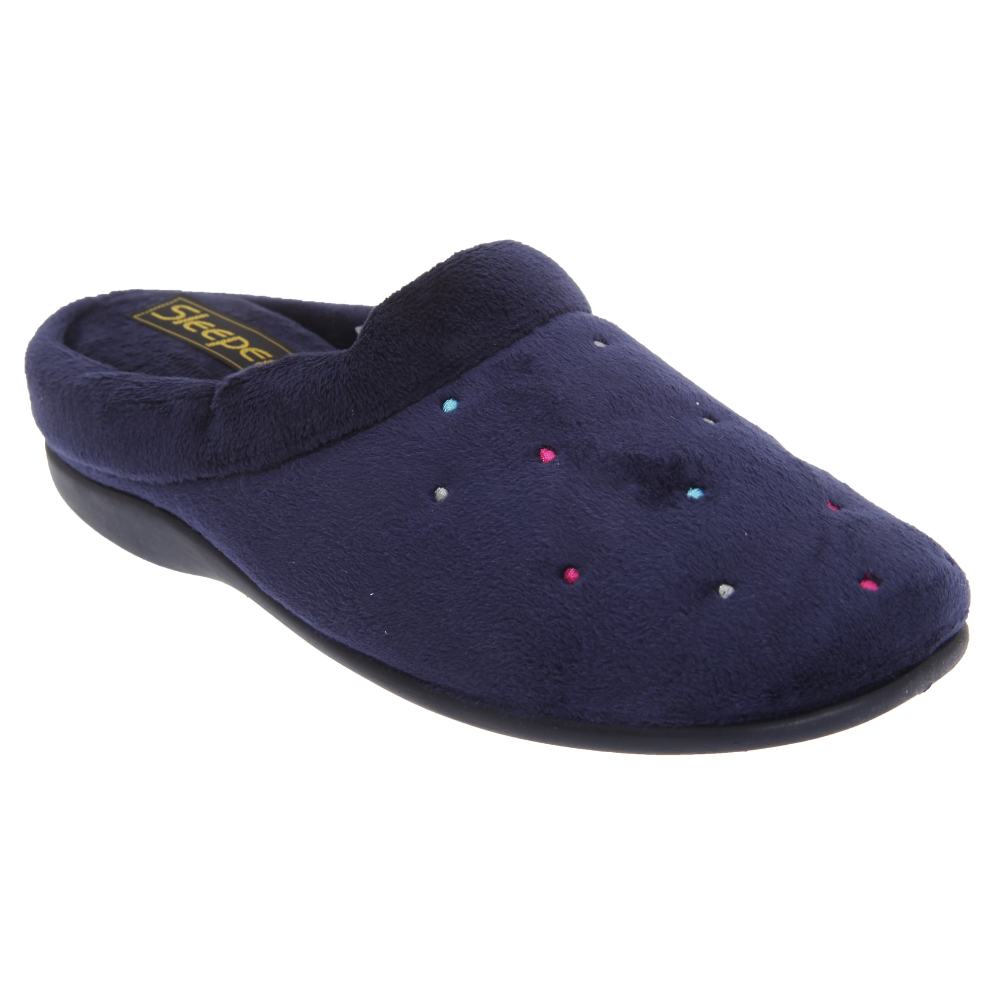 Sleepers Extra Comfort Memory Foam Velour Mule Slippers Walmart.com