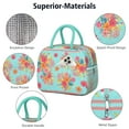thumbnail image 4 of Lunch Bag Lunch Box for Women Reusable Insulated Lunch Cooler Bags,Large Capacity for Work Travel Picnic,Water-Resistant Pioneer Colorful Floral Lunch Tote Bag Gifts for Woman Mom Greenish-blue, 4 of 6