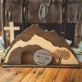 thumbnail image 3 of Easter Tomb Decor Decorative 3D Visual Effect Attractive Desktop Indoor Easter Sign Gift Wooden Ornament, 3 of 5
