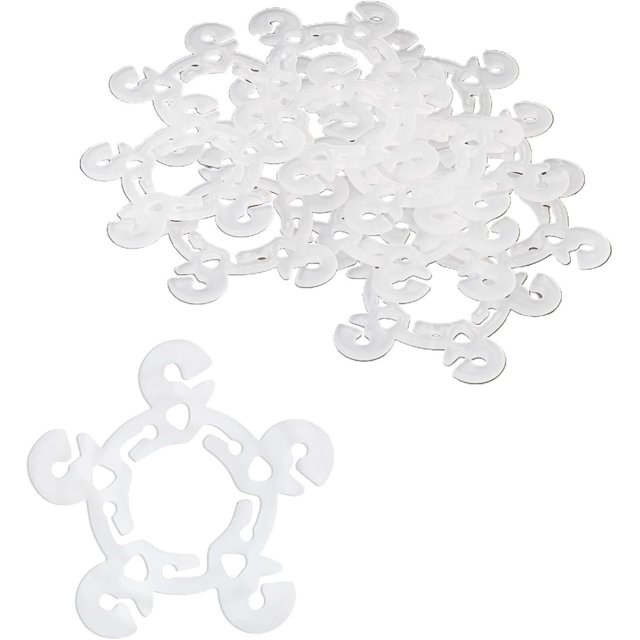 ECOMAID 60Pcs Balloon Clips for Balloon Arch Bracket Buckle, Balloon Arch, Flower Shape Balloon Clips Holders for Wedding Event Birthday Party