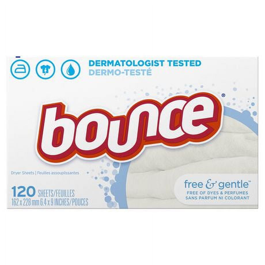 Bounce Fabric Softener Dryer Sheets Free & Gentle (Pack of 48)