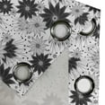 thumbnail image 4 of Ambesonne Vintage Grommet Curtain, Flowers Bridal Floral, 50" x 84", White Black, 4 of 6