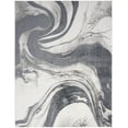 thumbnail image 2 of Nourison Astra Machine Washable 6'7" x 9' Ivory Grey Modern Indoor Rug, 2 of 10