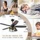 thumbnail image 3 of Ventilador de techo Hounberi Farmhouse de 48 cm con luz y mando a distancia, color negro, 3 of 8