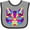 Heather and Black, variant on Inktastic Pop Art Cat Boys or Girls Baby Bib