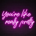 thumbnail image 2 of Letrero de neón Kavaas You're Like Really Pretty, 42 x 25 cm, color rosa, 2 of 9