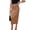 Brown, variant on Womens Long Faux Leather Skirt Bodycon High Waist Slim Pencil Midi Skirt